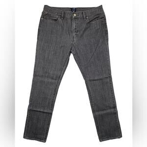 J. Crew The Driggs Medium Dark Wash Gray Denim Slim Straight Jeans Men 35 x 32